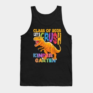 Ready To Crush Kindergarten 2036 Dinosaur Back to School Tank Top